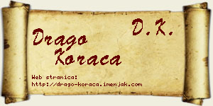 Drago Koraca vizit kartica